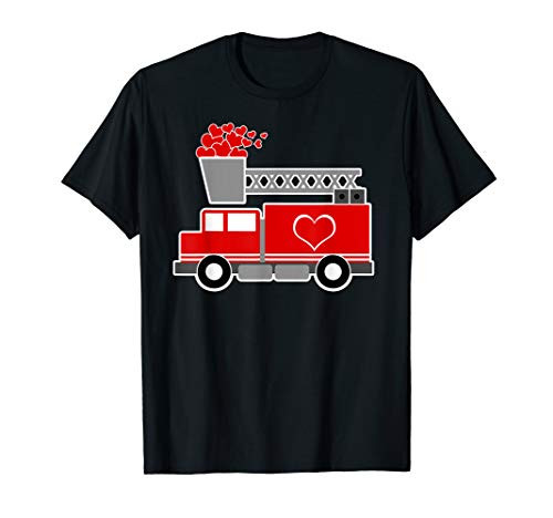 Loads Of Love FireTruck Valentine Day - Firefighter T Shirt