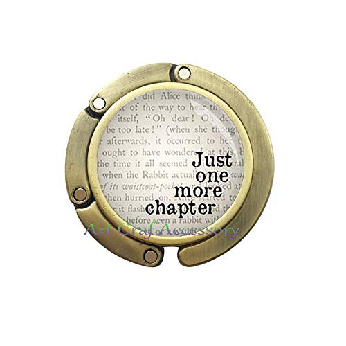 Just One More Chapter - Book Lover Purse Hook - Reading Purse Hook - Book Purse Hook - Reading Quote - Jewelry for ReadersRN32 -G2- Just One More Chapter - Book Lover Purse Hook - Reading Purse Hook - Book Purse Hook - Reading Quote - Jewelry for ReadersRN32 -G2-