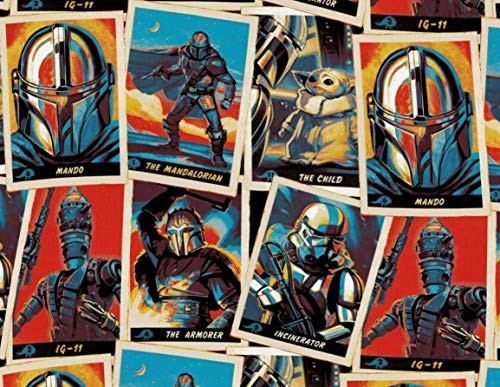 1/4 Yard - Star Wars Trading Cards Sewing Fabric 100 percent Cotton - Fat Quarter -18 inch x 21 inch-