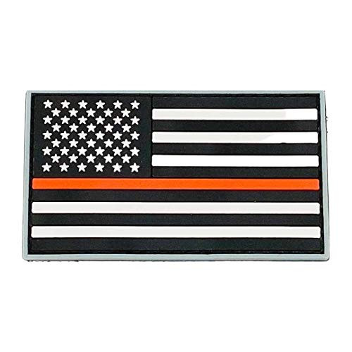 HSD Thin Red Line Morale Patch Supporting Firefighters and First Responders -3x2 Flag Patch Thin Red Line-