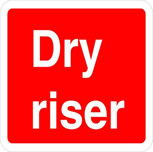 TNND Dry Riser Fire Plaques and Signs Outdoor Aluminum Metal Sign 12X12 Inches