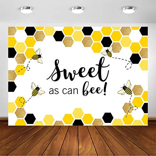 Avezano Sweet As Can Bee Backdrop for Girl Baby Shower Honeycomb Bee Baby Shower Bee-Day Birthday Party Decorations Cake Table Banner Photoshoot Photography Background -7x5ft- Avezano Sweet As Can Bee Backdrop for Girl Baby Shower Honeycomb Bee Baby Shower Bee-Day Birthday Party Decorations Cake Table Banner Photoshoot Photography Background -7x5ft-