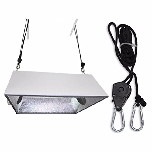 4Pcs 1/8 Inch Adjustable Grow Light Rope Hanger Heavy Duty Ratchet Rope Hanger Hook for Grow Light fixtures Gardening