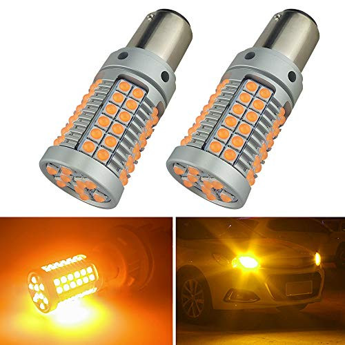1157 LED Brake Buibs Super Bright 2057 2357 7528 BAY15D LED Replacement Bulbs for Turn Signal Lights Parking Light Amber Yellow