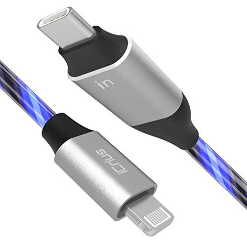 USB C to Lightning Cable 6FT iCrius -Apple MFi Certified- iPhone 12 Charger Lightning to Type C Charging Cord Compatible with iPhone 12/12 Mini/12 Pro/11 Pro Max/X/XS/XR/8 iPad 8th -Blue 6FT-