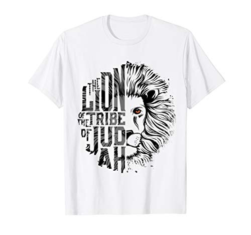 Lion of Tribe of Judah Religious Graphic Christian Worship T-Shirt