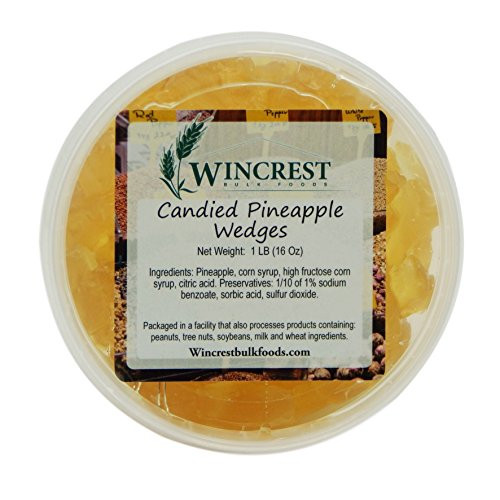 Candied Fruit - 1 Lb Tub -Pineapple Wedges-