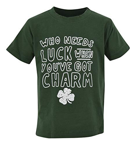Unique Baby Boys Green St Patricks Day Who Needs Luck Shirt -7-