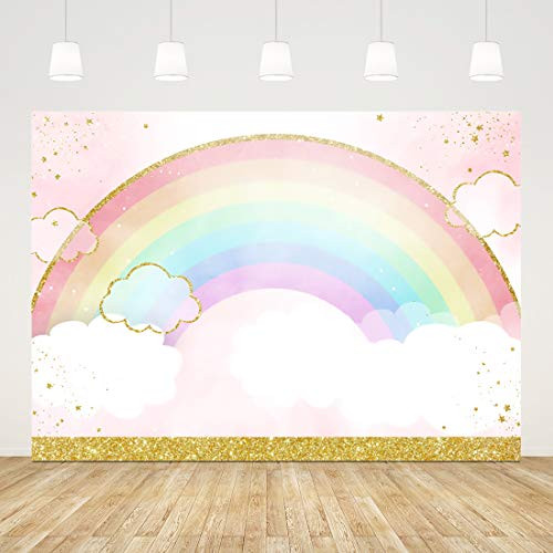 Ticuenicoa 7x5ft Rainbow Backdrop Baby Shower Background Pink Gold 1st Birthday Photography Backdrops Watercolor Cloud Girls First Birthday Party Decorations Cake Table Banner Kids Photo Booth Props Ticuenicoa 7x5ft Rainbow Backdrop Baby Shower Background Pink Gold 1st Birthday Photography Backdrops Watercolor Cloud Girls First Birthday Party Decorations Cake Table Banner Kids Photo Booth Props