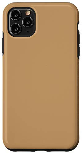 iPhone 11 Pro Max Camel Brown Plain Solid Color Case