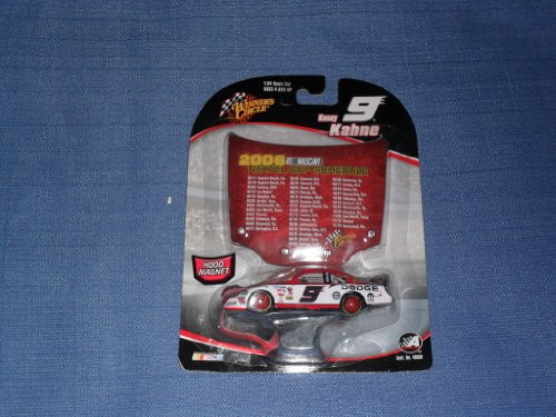 2006 NASCAR Winners Circle . . . Kasey Kahne 9 Dodge Charger 1/64 Diecast . . . Includes 1/24 Scale Hood Magnet with Schedule