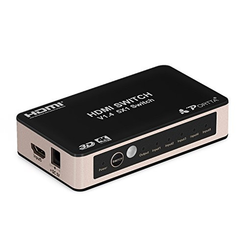 Portta HDMI Premium Switch/Switcher Premiunm 5 Port 5x1 v1.4 with IR Remote for 3D 1080p 4k x 2k Portta HDMI Premium Switch/Switcher Premiunm 5 Port 5x1 v1.4 with IR Remote for 3D 1080p 4k x 2k