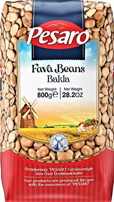 PESARO Fava Beans - Medium Natural  and  Dry Fava Beans - Meaty Sweet  and  Tender - Perfect for Vegans and Vegetarians - -800g / 28.2 OZ-