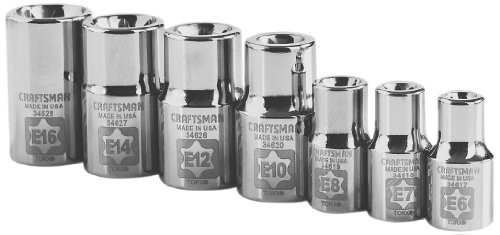 Craftsman 9-34570 External Torx Socket Set with 1/4 and 3/8-Inch Drive, 7-Piece