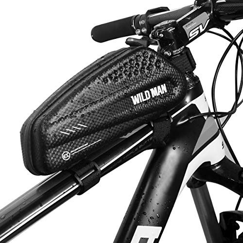 MOZOWO Bike Frame Bag Waterproof Bicycle Front Tube Phone Bag Top Tube Phone Pouch Holder Bike Handlebar Bag Triangle Pannier Cycling Pack Bike Repair Kit Packet Accessory for Mountain MTB Road Bike