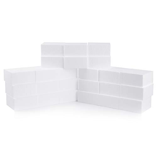 Silverlake Craft Foam Block - 24 Pack of 4x4x2 EPS Polystyrene Blocks for Crafting Modeling Art Projects and Floral Arrangements - Sculpting Blocks for DIY School  and  Home Art Projects -24-