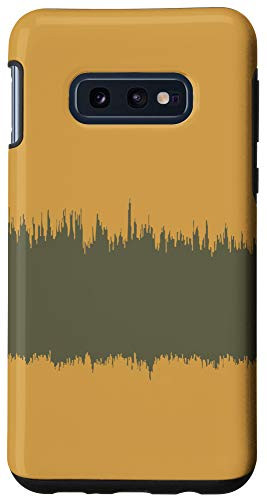 Galaxy S10e Modern Stripe Pattern Dark Green Gray  and  Dark Yellow AEW493 Case