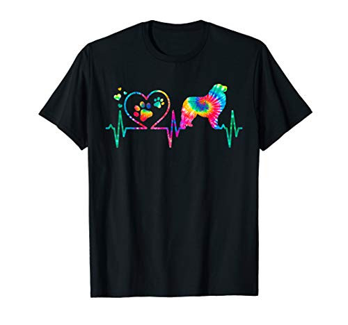 Great Pyrenees Mom Dad Heartbeat Tie Dye Dog Gift T-Shirt