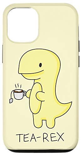 iPhone 12/12 Pro Tea rex Phone Case Dinosaur Cartoon Lover Funny Yellow Dino Case