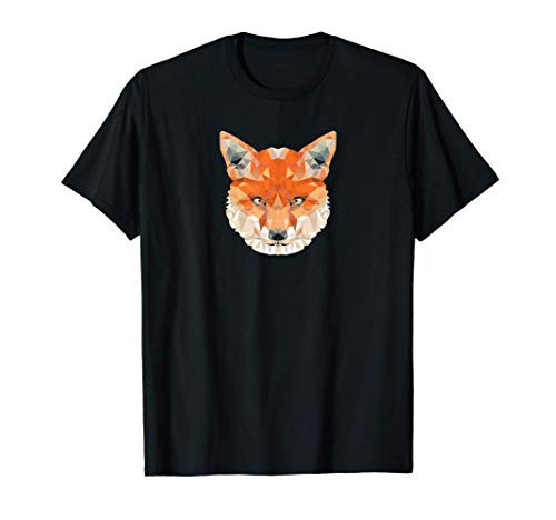 fox poly art triangle polygon gift idea T-Shirt