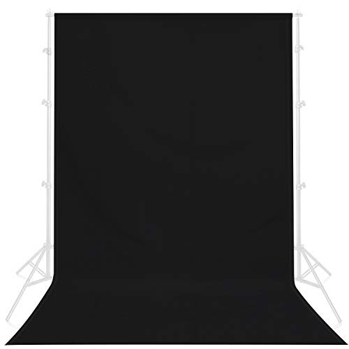 Yesker 5.9X9.5 ft Black Muslin Backdrop Background for Photo StudioCollapsible High Density Screen for Video Photography and Television-Stand NOT Included- Yesker 5.9X9.5 ft Black Muslin Backdrop Background for Photo StudioCollapsible High Density Screen for Video Photography and Television-Stand NOT Included-