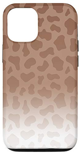 iPhone 12/12 Pro Ombre Pastel Light Brown Giraffe Print Animal AEW086 Case