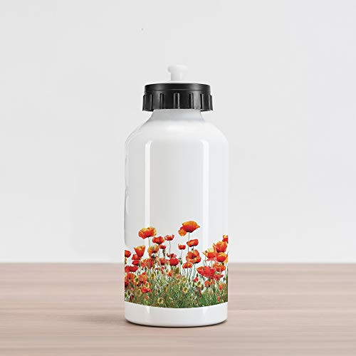 Lunarable Flower Aluminum Water Bottle Poppies Spring Field Countryside Botanical Nature Meadow Landscape Print Aluminum Insulated Spill-Proof Travel Sports Water Bottle Scarlet Green White Lunarable Flower Aluminum Water Bottle Poppies Spring Field Countryside Botanical Nature Meadow Landscape Print Aluminum Insulated Spill-Proof Travel Sports Water Bottle Scarlet Green White