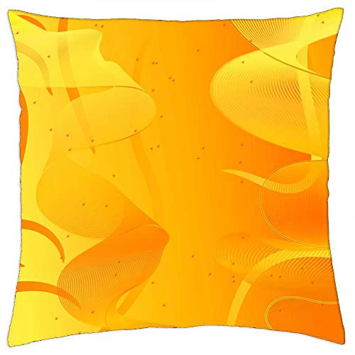 LESGAULEST Throw Pillow Cover -24x24 inch- - Wallpaper Inkscape Lines Gradient Curves Yellow
