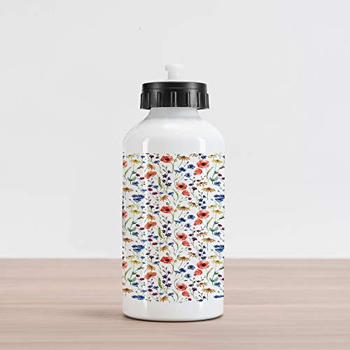 Lunarable Flower Aluminum Water Bottle Wildflowers Poppy Chamomile Cornflowers Daisies Countryside Illustration Aluminum Insulated Spill-Proof Travel Sports Water Bottle Coral Navy Blue Orange Lunarable Flower Aluminum Water Bottle Wildflowers Poppy Chamomile Cornflowers Daisies Countryside Illustration Aluminum Insulated Spill-Proof Travel Sports Water Bottle Coral Navy Blue Orange