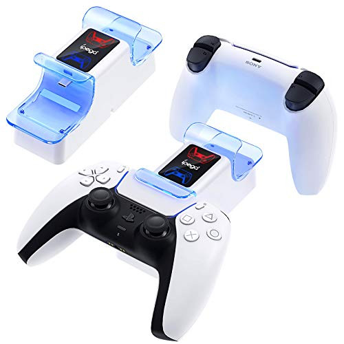 Charging Station for PS5 DualSense Controller Dual USB Type C PS5 Controller Charger with LED Indicator and Cable Management Design Charging Dock for Playstation 5 Controller