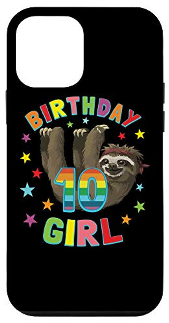iPhone 12 mini Girl 10th Birthday Sloth 10 Year Old B-day Party Kids Case