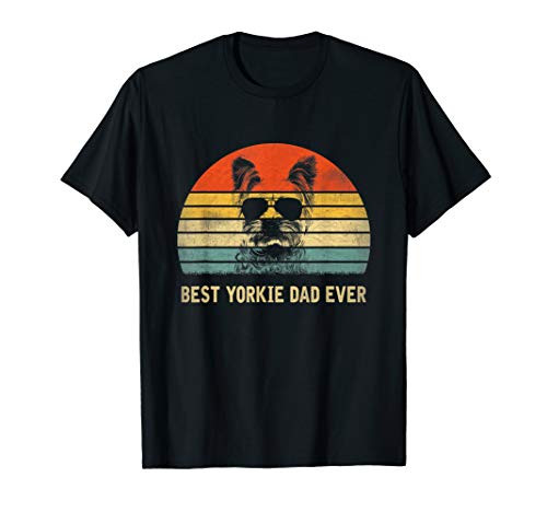 Mens Vintage Best Yorkie Dad Ever Fathers Day Gifts For Lover T-Shirt