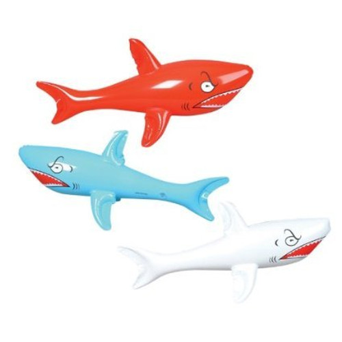 1 DOZEN HUGE (46") Inflatable SHARKS / Birthday PARTY DECORATIONS Favors/Decor/ 1 DOZEN HUGE (46") Inflatable SHARKS / Birthday PARTY DECORATIONS Favors/Decor/