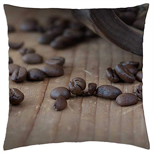 LESGAULEST Throw Pillow Cover -24x24 inch- - Coffee Coffee Beans Roasted Brown Dark