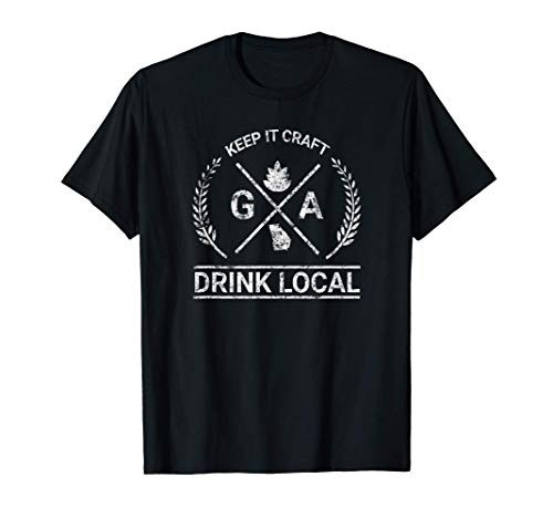 Drink Local Georgia Vintage Craft Beer Brewing T-Shirt Drink Local Georgia Vintage Craft Beer Brewing T-Shirt