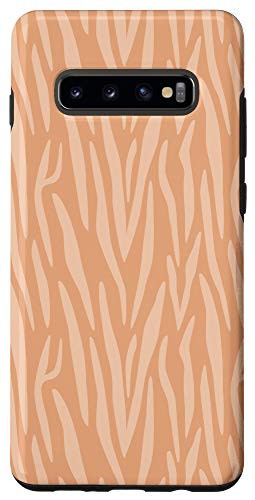Galaxy S10 Plus Pastel Orange Yellow Zebra Print Animal AEW101 Case