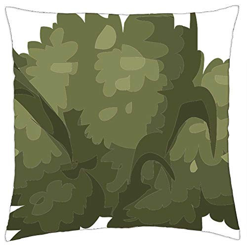 LESGAULEST Throw Pillow Cover -24x24 inch- - Bush Shrub Green Plant Nature Greenery Lush 1