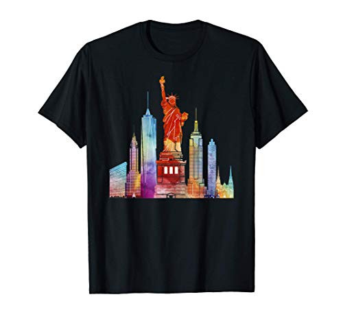 New York City Watercolor Statue Of Liberty NYC T-Shirt New York City Watercolor Statue Of Liberty NYC T-Shirt
