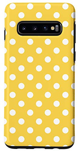 Galaxy S10 Yellow Orange Polka Dot Pattern AEH627 Case