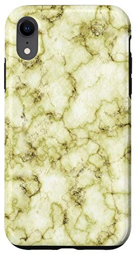 iPhone XR Yellow Green Brown White Swirl Pattern AEP348 Case