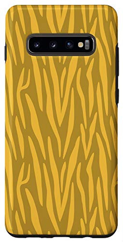 Galaxy S10 Plus Yellow Green Orange Zebra Print Animal AEW153 Case