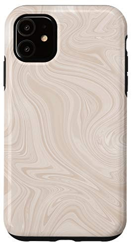 iPhone 11 Tan Pink Brown Gray White Swirl Pattern AEP159 Case