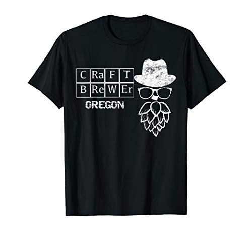 USA Craft Beer Brewer Oregon Hops Beard T Shirt
