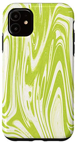 iPhone 11 Green Yellow Tan Swirl Pattern AEP206 Case