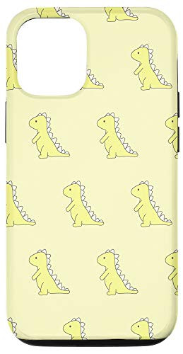 iPhone 12/12 Pro Dinosaur T Rex Phone Case Cute Yellow Cartoon Pattern Women Case