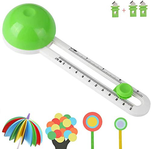 Aploa Round Cutting Cutter Patchwork Compass Circle Cutter Scrapbooking Cutters Card Manual Cutter for Office Supplies DIY Greeting Card Cutting Tool