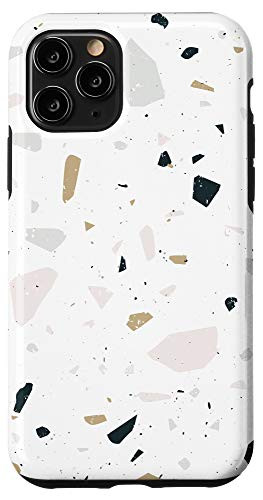 iPhone 11 Pro Terrazzo Black White Tan Brown Pink Blue Yellow AEP004 Case