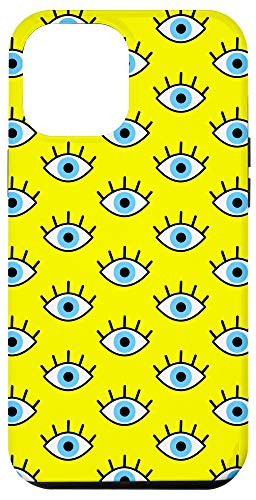 iPhone 12 Pro Max Evil eye Phone Case Cover Blue and Yellow for women Case