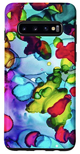Galaxy S10 Green Blue Yellow Orange Red Pink Pattern AEH200 Case