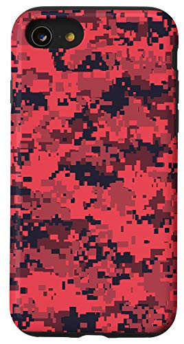 iPhone SE -2020- / 7 / 8 Orange Red Maroon Brown Teal Camo Camoflage AEH840 Case
